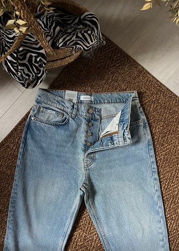 Kadın Mavi Denim Midi Boy Jean - Görsel 5