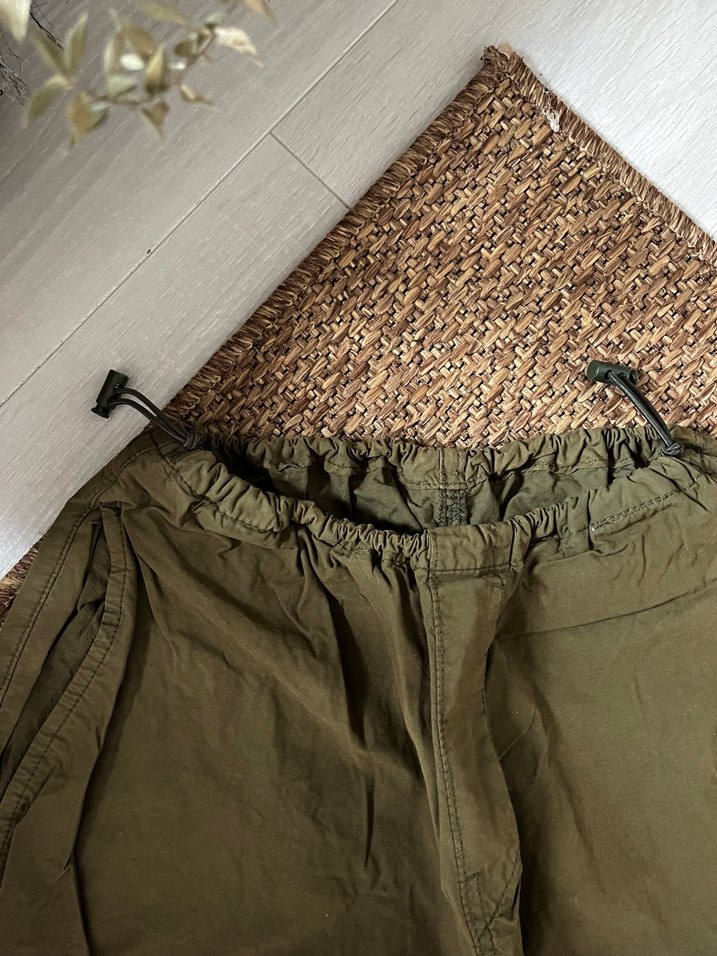 Kahverengi Kemerli Bol Kesim Keten Kadın Pantolon - Görsel 3