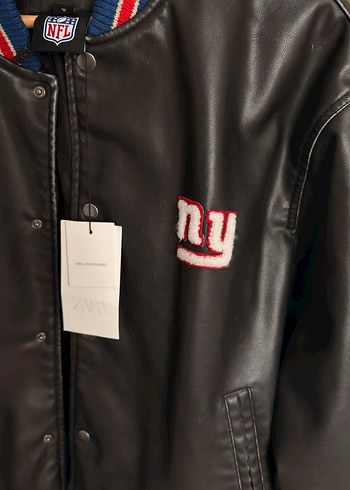 Siyah Kadın Deri Spor Ceket - Görsel 2