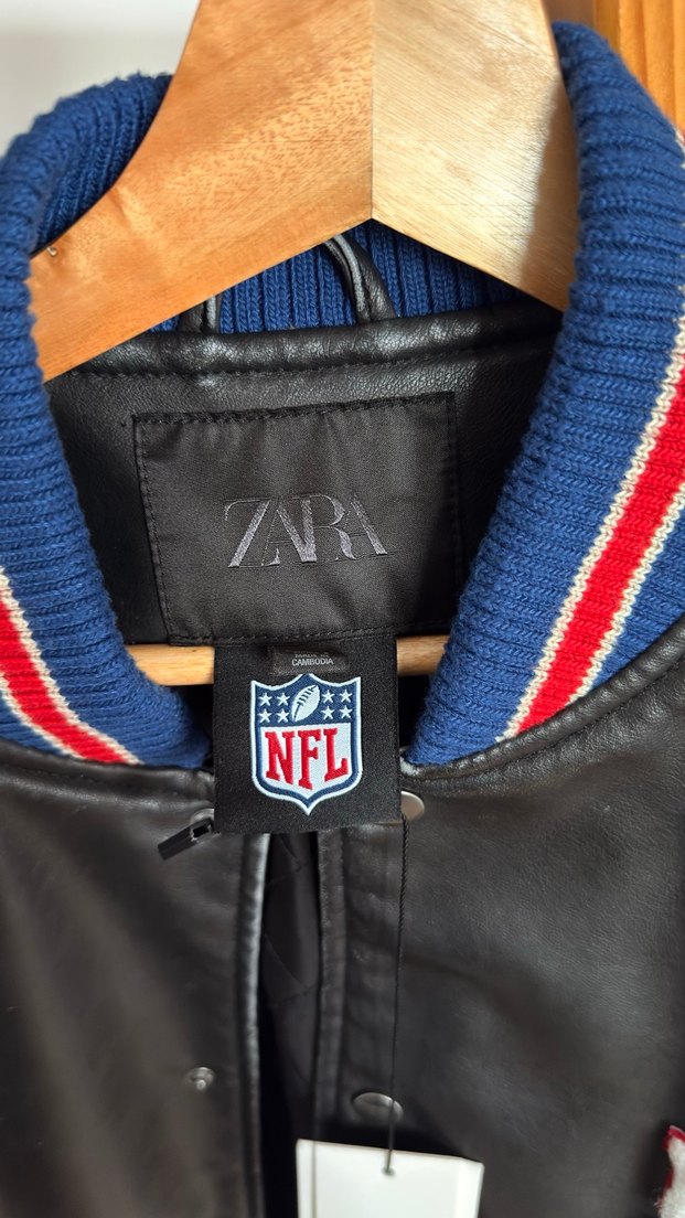 Siyah Kadın Deri Spor Ceket - Görsel 3