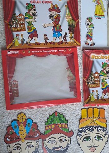  Hacivat ile Karagöz Gölge Oyunu Seti