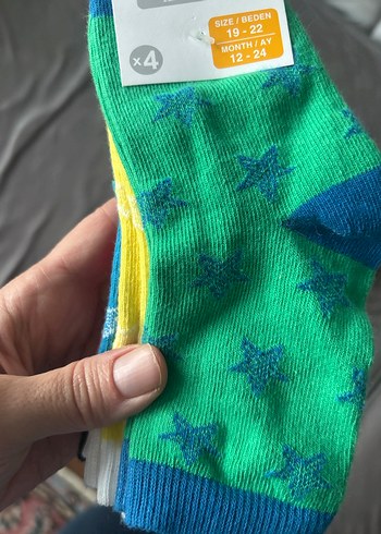 Renkli Bebek Soket Çorap 4'lü Set - Görsel 2