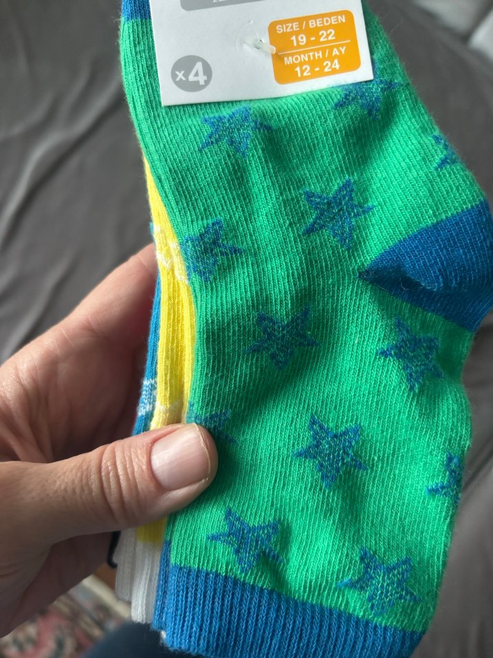 Renkli Bebek Soket Çorap 4'lü Set - Görsel 2