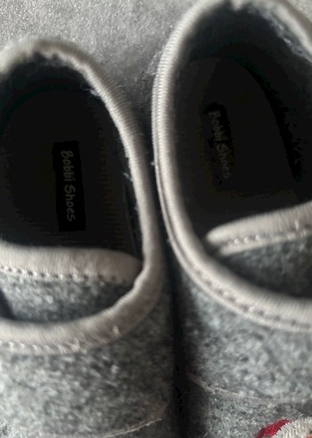 Gri Erkek Çocuk kardan adamlı panduf ayakkabı yeni yıl - Görsel 2