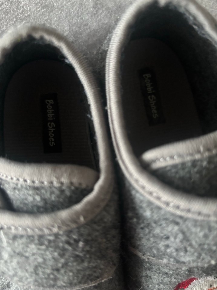 Gri Erkek Çocuk kardan adamlı panduf ayakkabı yeni yıl - Görsel 2