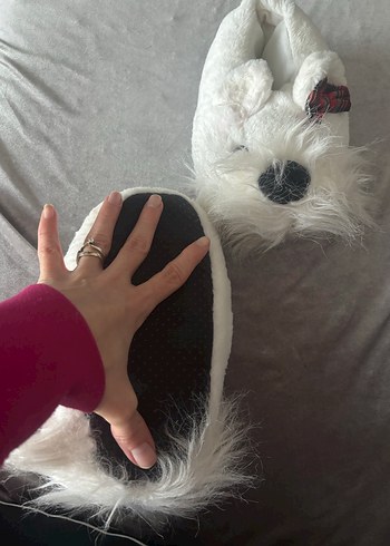 Kürklü Beyaz Ev pandufu yeni yıl panduf - Görsel 4