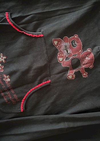 Düğmeli Siyah Gotik gecelik - Görsel 2