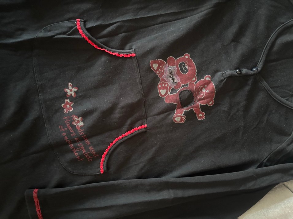 Düğmeli Siyah Gotik gecelik - Görsel 2