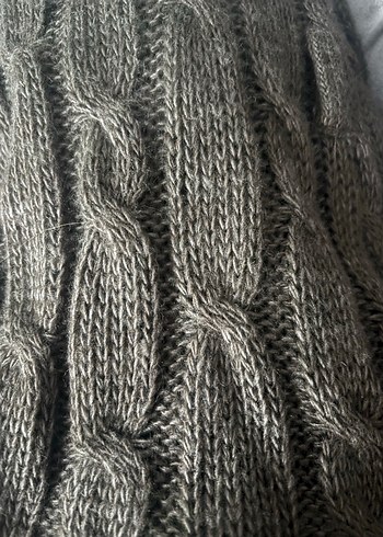 Kürk Detaylı kahve Kadın Triko Ceket - Görsel 6