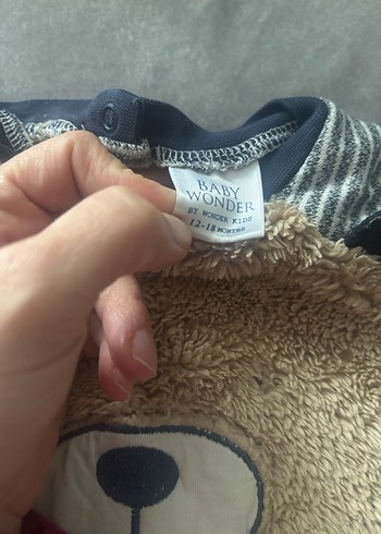 Erkek bebek Ayıcık peluş Desenli Sweatshirt - Görsel 3