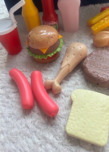 Renkli Plastik Oyuncak Yiyecek Seti - Görsel 5