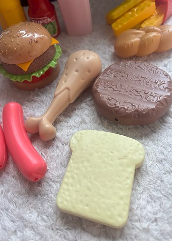 Renkli Plastik Oyuncak Yiyecek Seti - Görsel 4