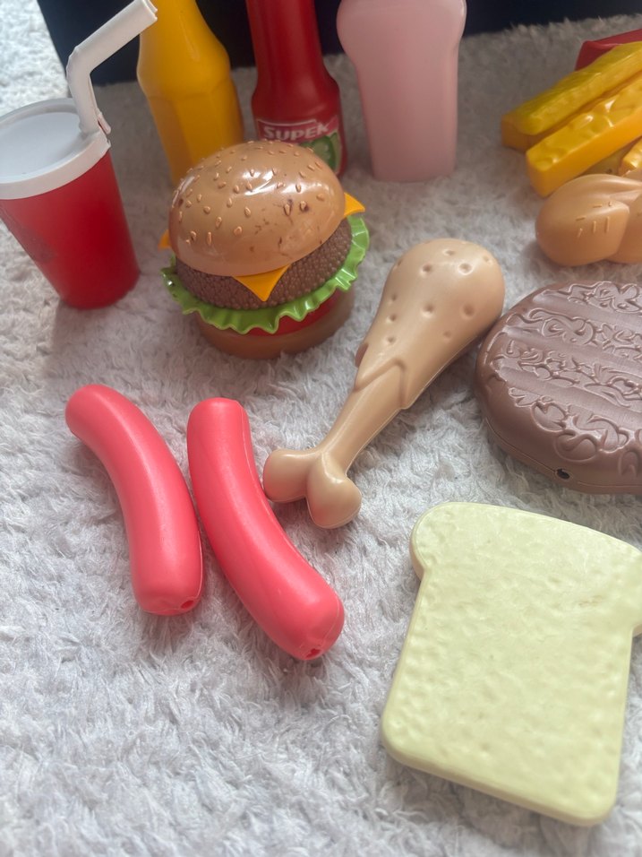 Renkli Plastik Oyuncak Yiyecek Seti - Görsel 5
