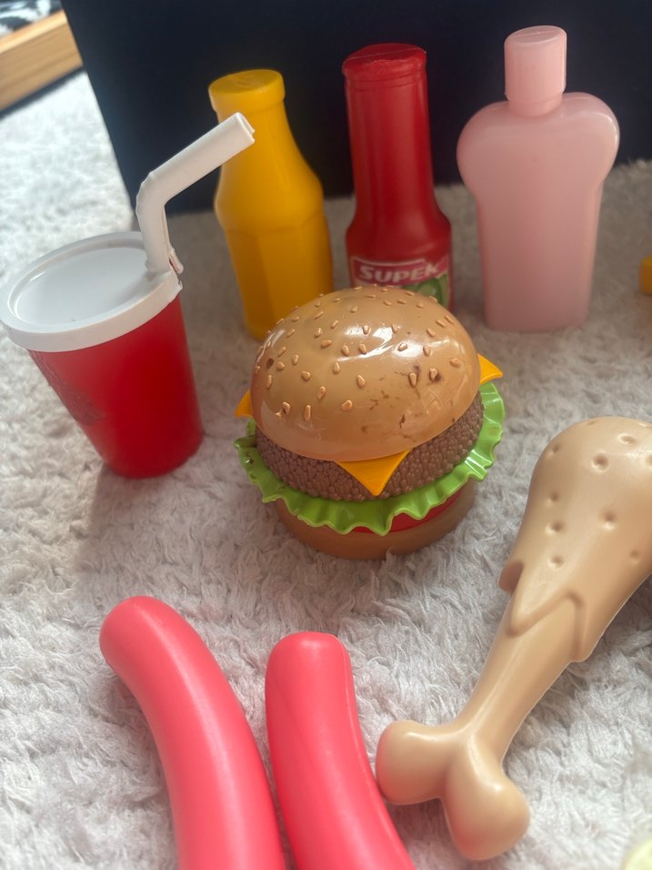 Renkli Plastik Oyuncak Yiyecek Seti - Görsel 2