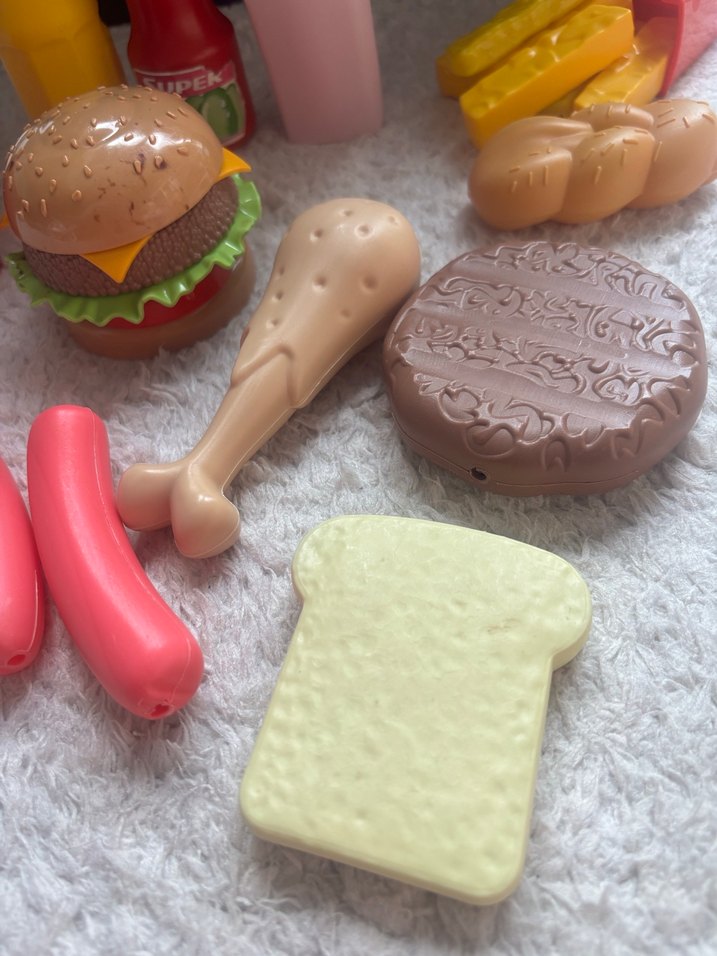 Renkli Plastik Oyuncak Yiyecek Seti - Görsel 4