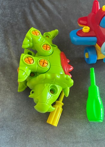 Renkli Tornavida ve Uçak-Dinozor Oyuncak Seti - Görsel 3