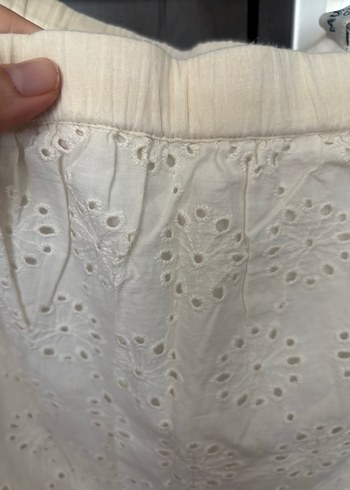 Dantel İşlemeli Beyaz Etek mudo - Görsel 4