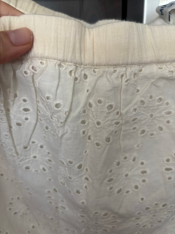 Dantel İşlemeli Beyaz Etek mudo - Görsel 4