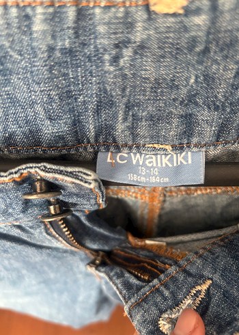 Kadın Mavi Kot Şort Bel Detaylı - Görsel 5