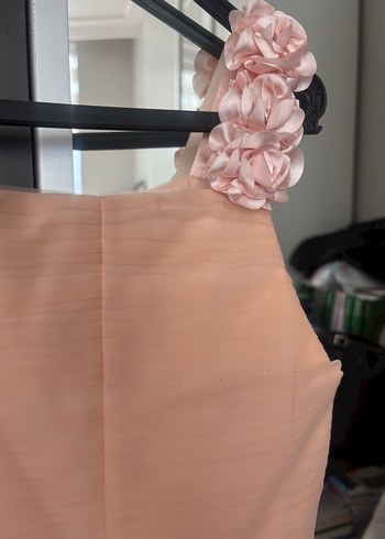 Kız Çocuk Bej Piliseli Tül Elbise mezuniyet/düğün - Görsel 3