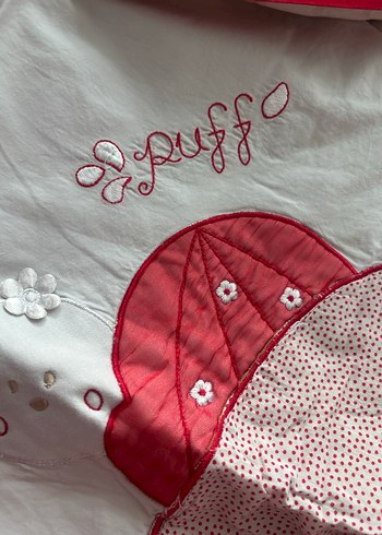 Kırmızı kirazlı pamuk sağlıklı kumaştan Nevresim yastık - Görsel 4