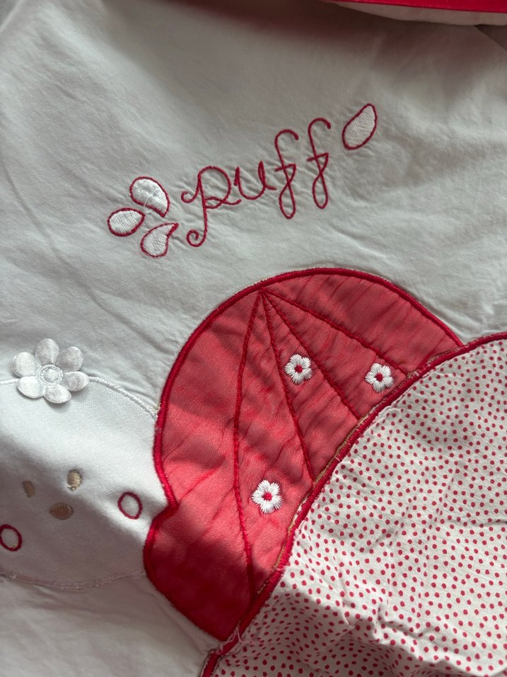 Kırmızı kirazlı pamuk sağlıklı kumaştan Nevresim yastık - Görsel 4