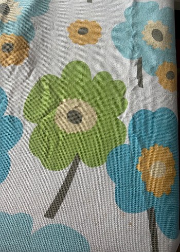 Çiçek Desenli Pastel Renkli Yatak Örtüsü pike - Görsel 2