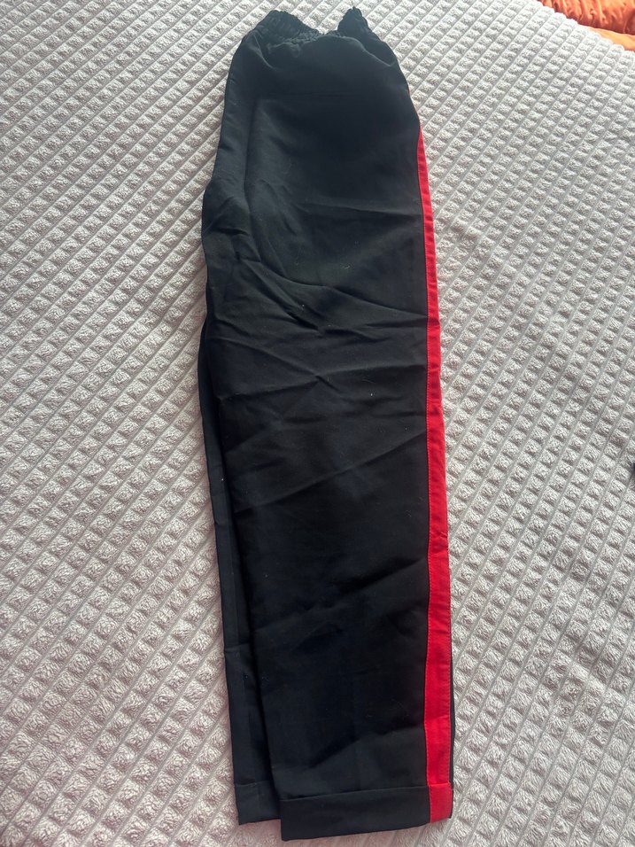 Kırmızı şeritli Spor Kumaş Pantolon - Görsel 2