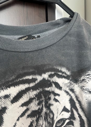 Kaplan desenli Kadın Sweatshirt - Görsel 5