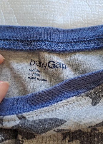 24-36 Ay Beden GAP alt üst takım köpek balığı desenli pijama