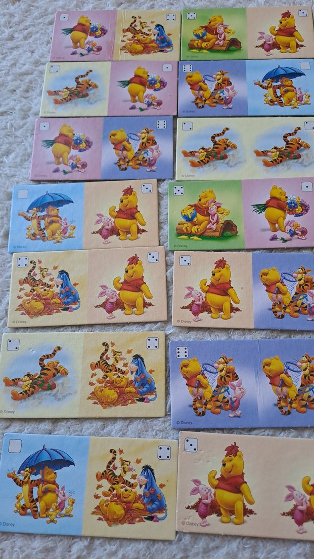 winnie the pooh domino zeka oyunu Puzzle Seti - Görsel 3