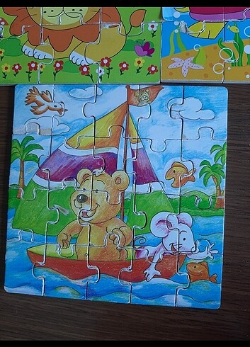 Beden 7 adet ahşap puzzle