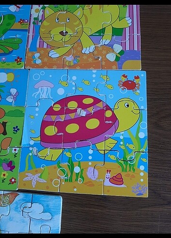 Beden Renk 7 adet ahşap puzzle