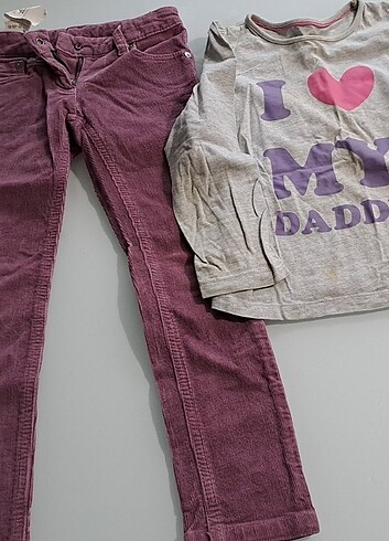 4 Yaş Beden Benetton Kadife pantolon ve badi