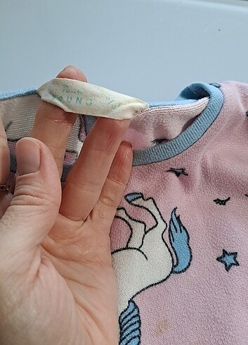10 Yaş Beden mor Renk Penti unicorn kalın pijama takımı