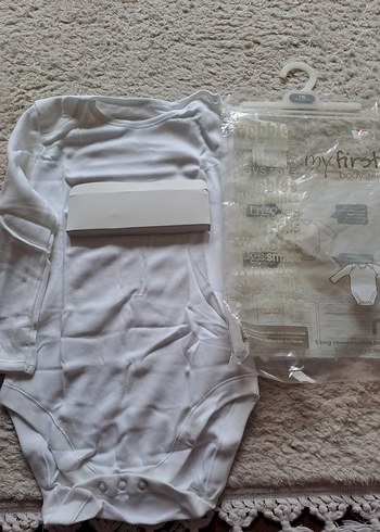 Bebek Uzun Kollu Beyaz Çıtçıtlı Body mothercare - Görsel 2