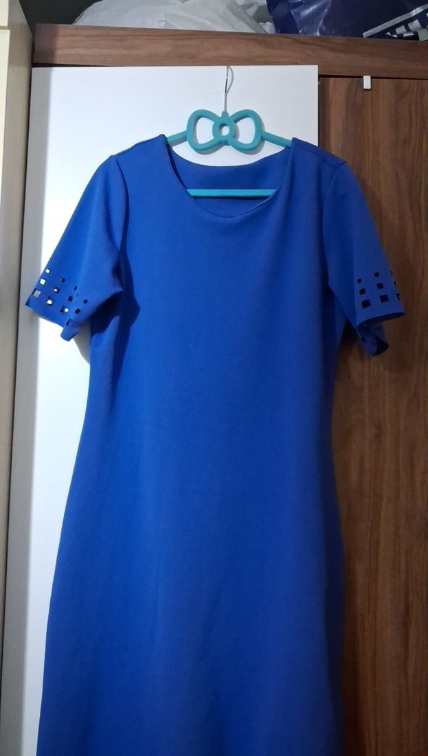 Mavi Kısa Kollu  Tunik - Görsel 5