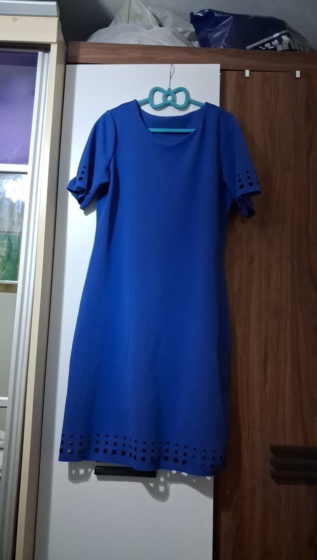 Mavi Kısa Kollu  Tunik - Görsel 3