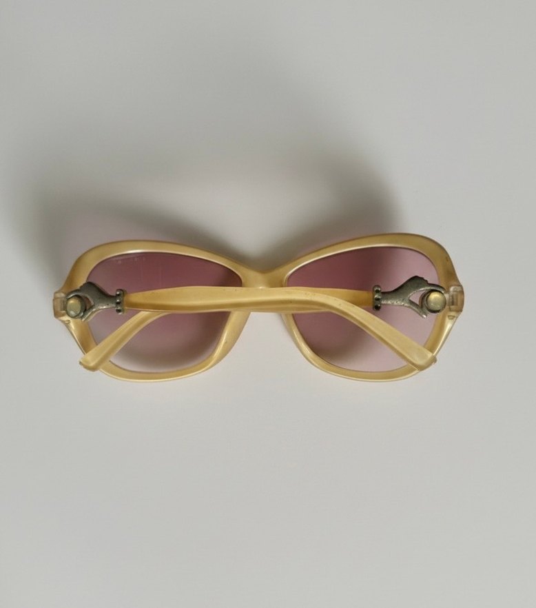 Sarı vintage  Kadın Güneş Gözlüğü - Görsel 2