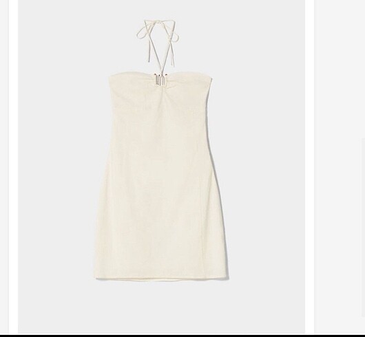 Bershka bershka keten karışımlı elbise
