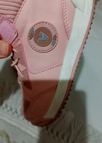 26 Beden pembe Renk Kız Çocuk Pembe Cırtlı Keten Bot