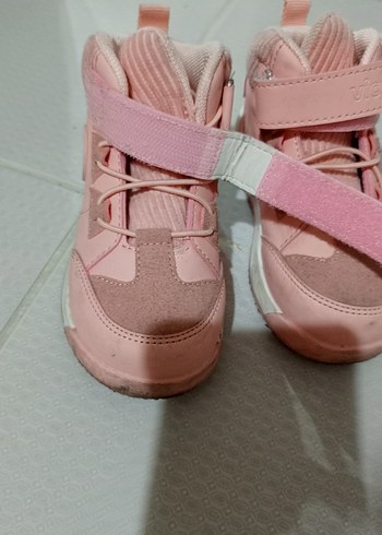 Kız Çocuk Pembe Cırtlı Keten Bot