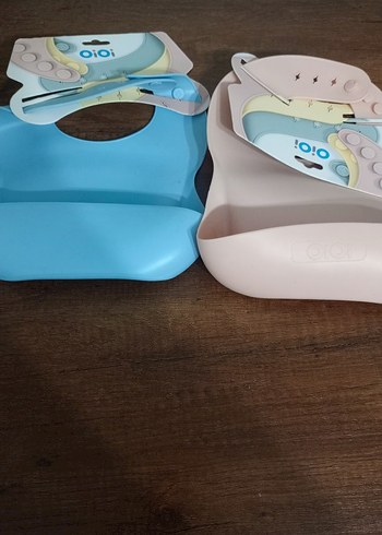  Beden OiOi Pastel Mavi Bebek Önlüğü
