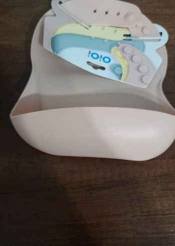 OiOi OiOi Pastel Mavi Bebek Önlüğü