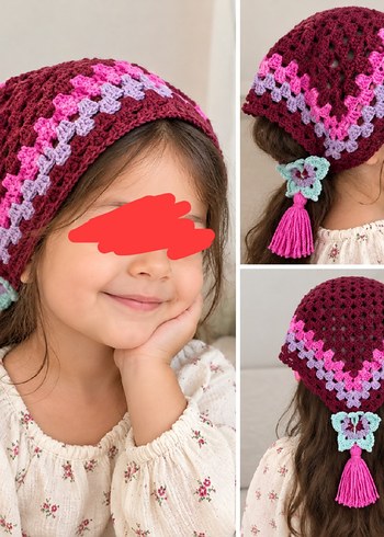 Accessorize  Renkli Cicekli Kiz Cocuk Orgu Bere