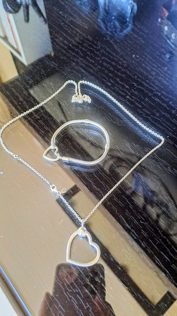 Yılan Desenli Uzun ORJINAL  PANDORA TAKIM Kolye ve Bileklik - Görsel 2