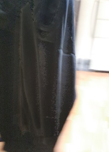 Siyah Baskılı Kadın Sweatshirt Velcro Detaylı - Görsel 2