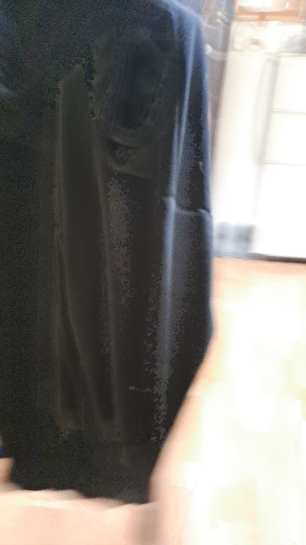 Siyah Baskılı Kadın Sweatshirt Velcro Detaylı - Görsel 2