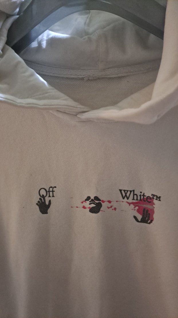 Beyaz Kapüşonlu Rahat Kesim Sweatshirt - Görsel 2