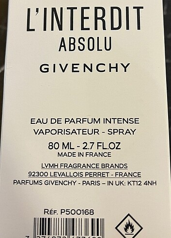 GIVENCHY Orjinal 100/100 açılmamış kullanılmamıştır